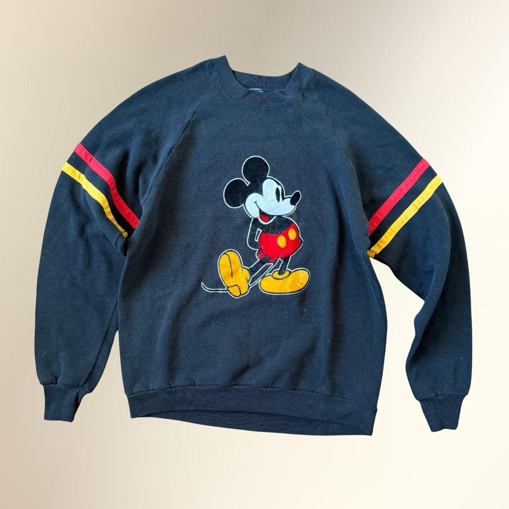 Vintage Black Mickey Mouse Crewneck Sweatshirt